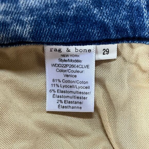 NWT Rag & Bone | Nina High Rise Skinny in Venus Stretch Denim Jeans 24 - Picture 12 of 15